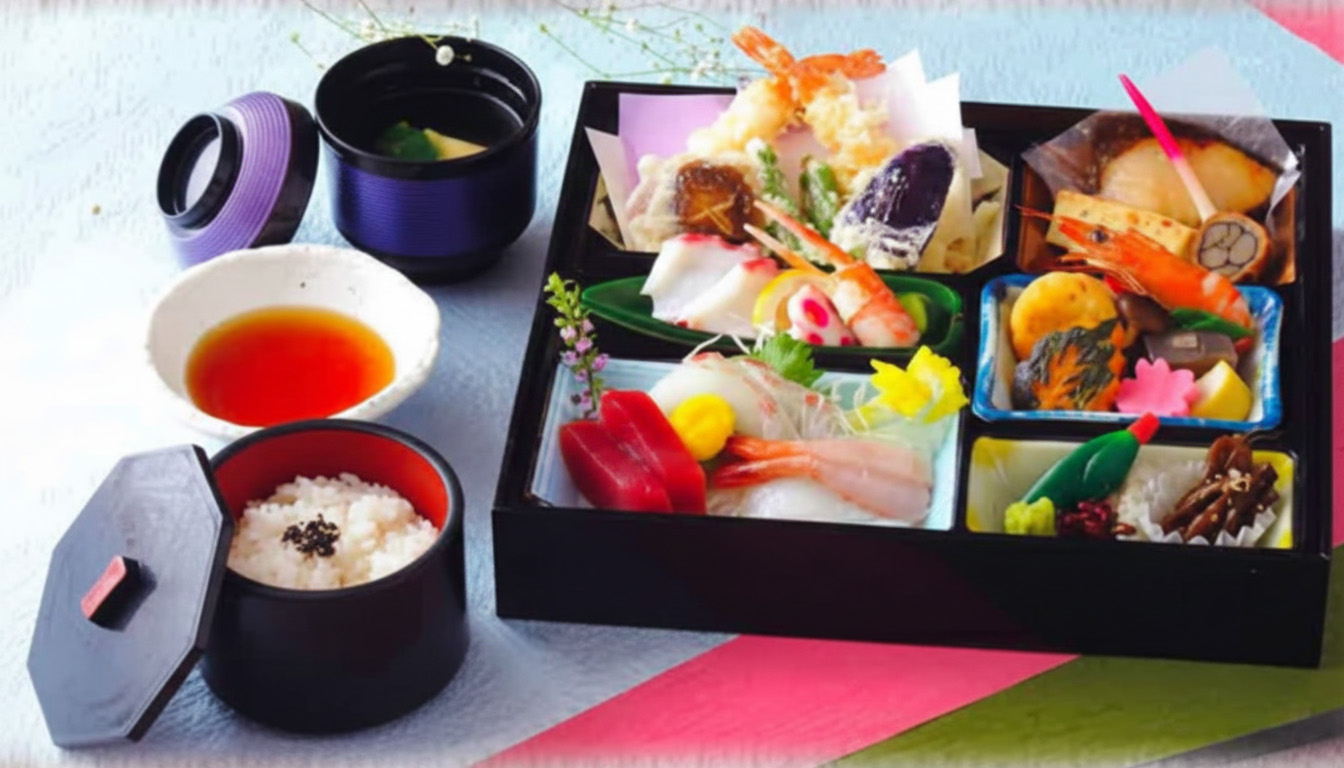 株式会社駕徳（かごとく）の箱膳会席が並んだ通夜向け和食膳、堺市　葬儀向けメニューとして紹介