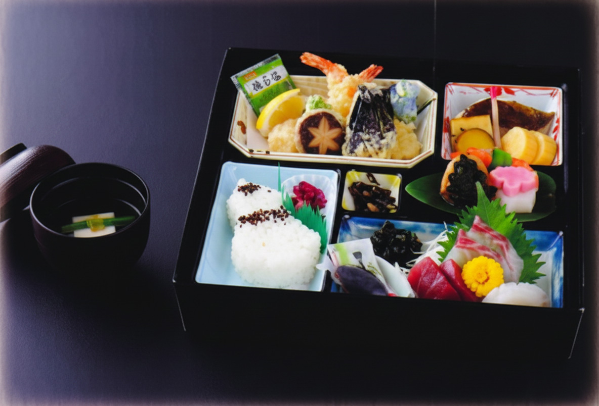株式会社駕徳（かごとく）が堺市の通夜向けに提供する箱膳会席の盛り合わせ。