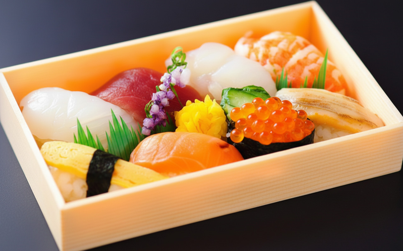株式会社駕徳（かごとく）が堺市の通夜向けに提供するにぎり寿司盛り合わせ