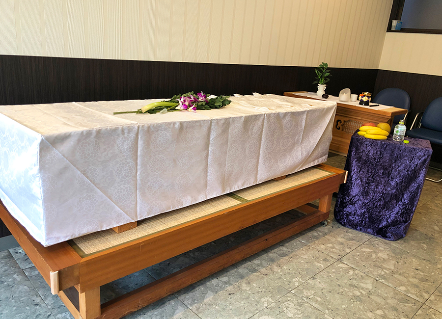 トワホール（安置室）での福祉葬福祉葬の祭壇写真